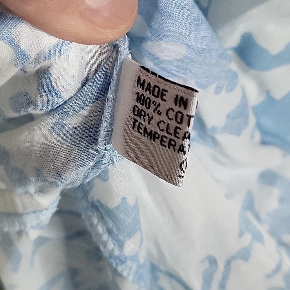 Juliet Dunn Blue and White Floral Mini Dress